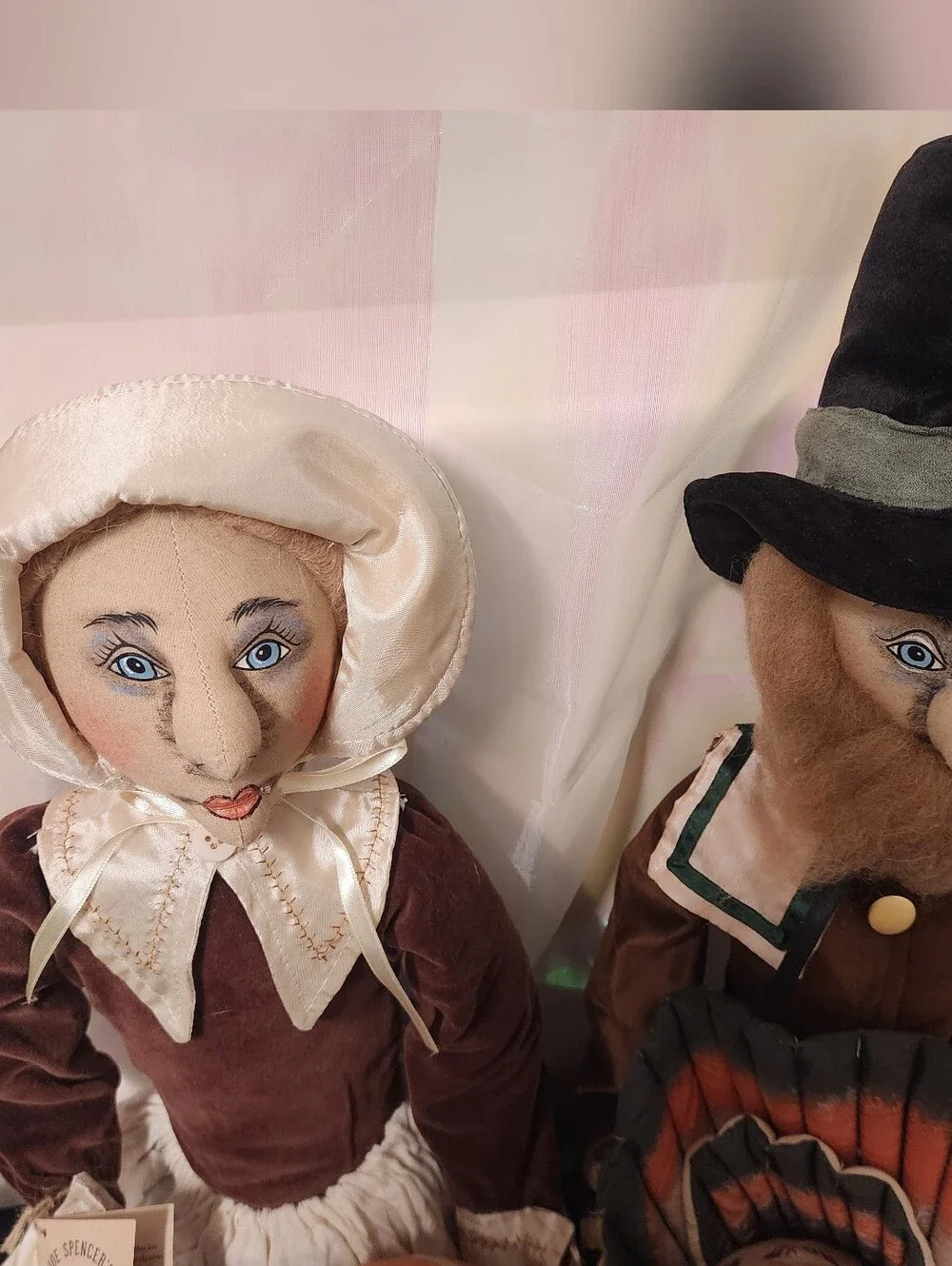 Gallerie II Joe Spencer Gathered Traditions Prudence And Myles Folk Dolls